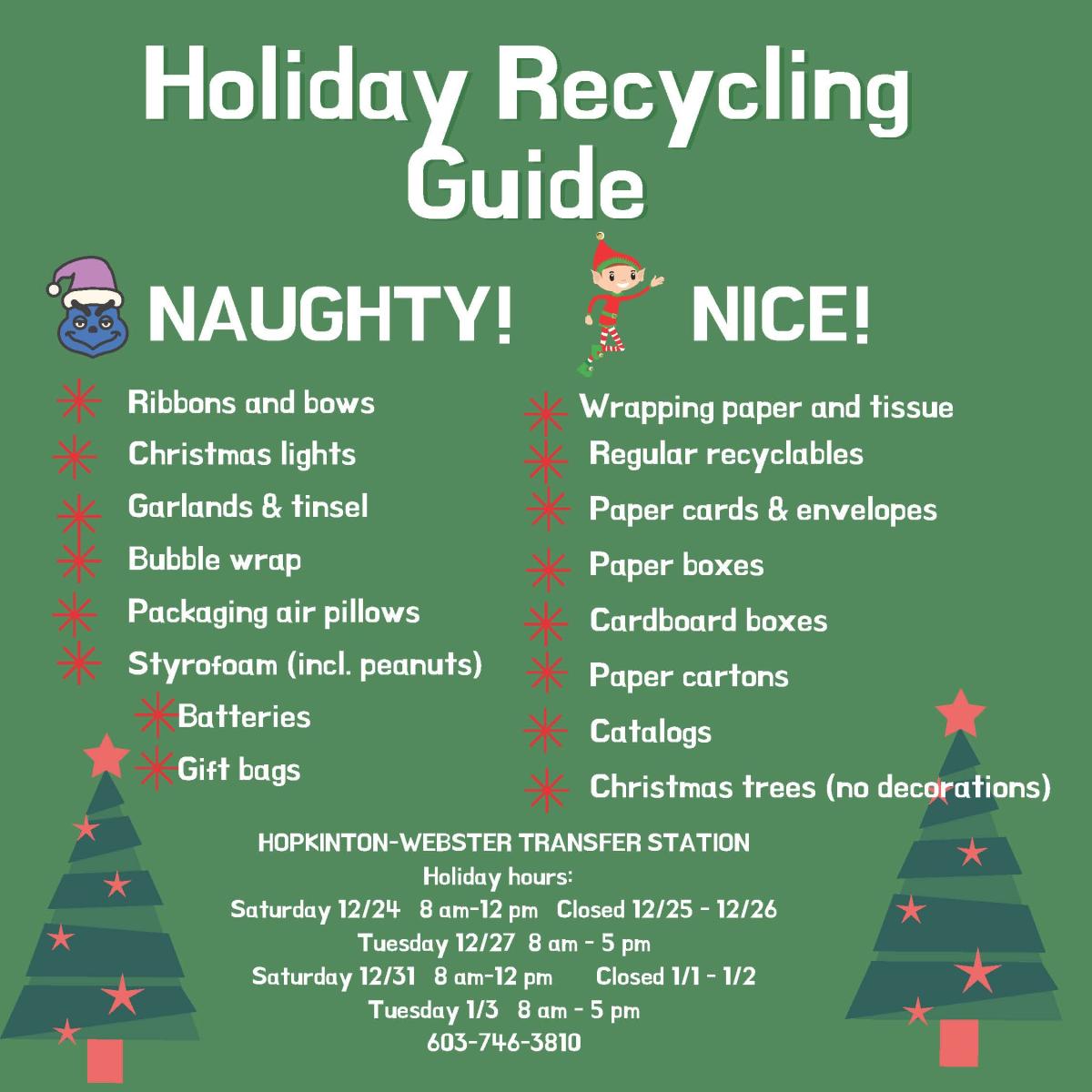Holiday Recycing Guide