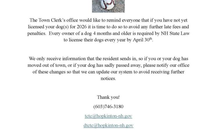 Dog License Reminder - Time is Running Out!